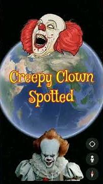 Creepy clown spotted || google map scary location #creepy