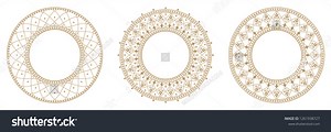 Set Decorative Round Frames Design Abstract Stock Vector (Royalty Free) 1261938727 | Shutterstock