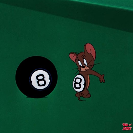 72年前の今日(11月25日)は 『玉つきゲームは楽しいね』(原題：Cue Ball Cat)の公開日🎊 ドタバタ騒動のビリヤード場🐱🎱🐭 ジェリーも負けてはいられません💫 #トムとジェリー #トムジェリ #tomandjerry #cartoon #animation