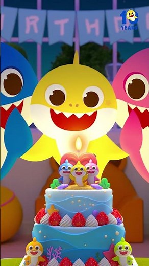 🎉 🎂 Happy Birthday Baby Shark! 💛 🦈 #BabyShark10Years #Hogi #shorts