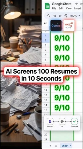 Built an AI Resume Screener That Logs Scores to Google Sheets Automatically (n8n + Gemini)