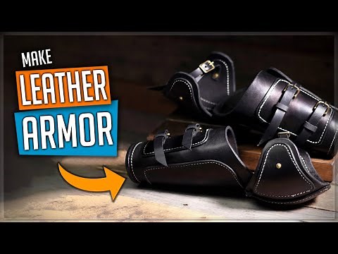 How to Make LEATHER ARMOR - Leather Vambraces