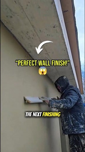 Perfect Exterior Wall Smoothing — Professional Plastering Technique Using a Plastic Float Tool