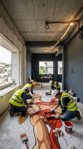 Luffy bedroom anime theme Luffy bedroom with epoxy floor #anime #animebed