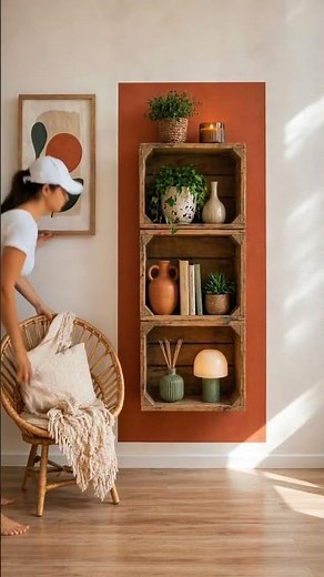 Mensole fai da te cassette di legno #DIY #homedecor #cassettedilegno