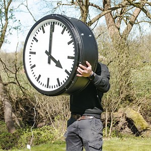 Vintage Station Clock Double Sided Light-up by RFT, 1950s Rundfunk Und Fermelde Technik Germany, Diameter Ø75 CM, LED and Quartz Converted - Etsy UK