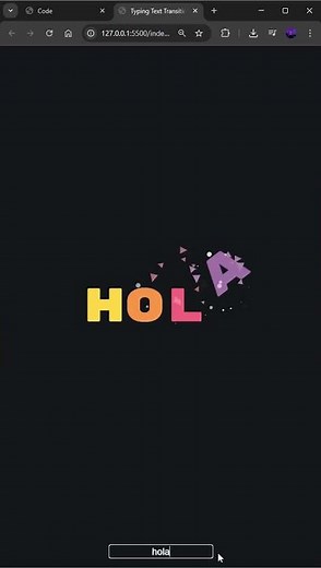 Typing Text Transition #programación #javascript #desarrolloweb #animation #efects #texto #code