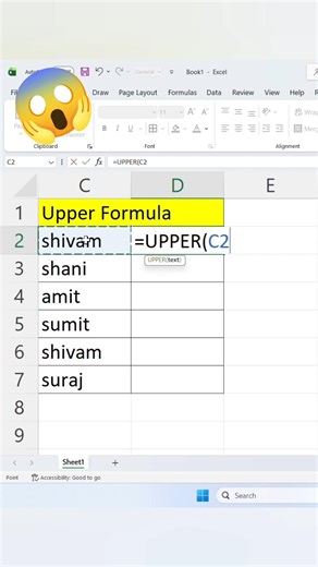 👉 99% Log Nahi Jante 😱 | MS Excel UPPER Formula Ka Kamal“CAPITAL in 1 Click”