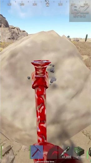 This is how I mine on the BRAZ PVE server #rust #rustgame #rustclips #rustshorts