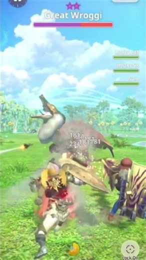 Monster Hunter Now Gunlace Gameplay Join Hunt Great Wroggi*7 #monsterhunt #monsterhunter #gunlance