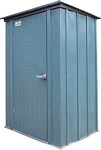 Spacemaker 4' x 3' Compact Outdoor Metal Backyard, Patio, and Garden Storage Shed Kit, Juniper Berry