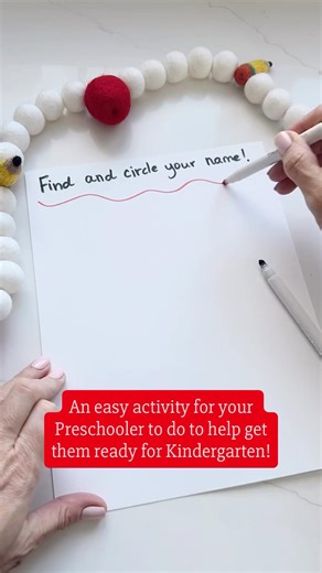 Get your child ready for Kindergarten with this super easy and quick name recognition activity.