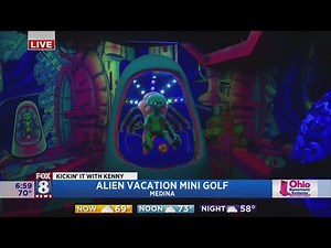 Kenny invades Castle Noel's Alien Vacation Mini Golf in Medina