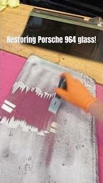 Restoring 1990 Porsche 964 glass! #porsche #restoration #porscheroadster