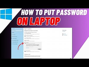 How To Put password On Laptop/PC/Computer