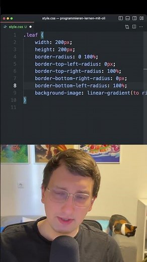 🍃 Ein Blatt nur mit CSS – in 30 Sekunden!