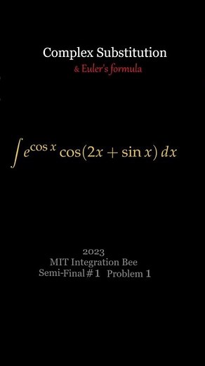 The Complex Substitution Unlocks MIT’s Exponential Trigonometric Integral