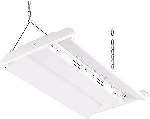 2FT Linear LED High Bay Light Fixture,80W High Bay LED Shop Light with View Angle 30°60° 90° Available Adjustable,12000LM,0-10V Dimmable, Indoor Industrial Warehouse Workshop Garage