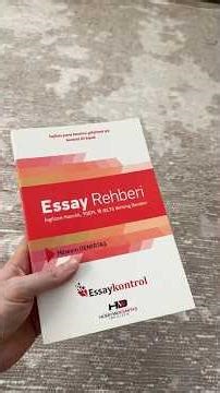 📝 Essay Rehberi ile İngilizce yazı yazma yani writing sınavlarına pratik bir şekilde hazırlanın