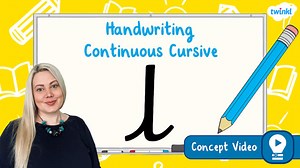 The Letter 'l' | Continuous Cursive Handwriting Concept Video
