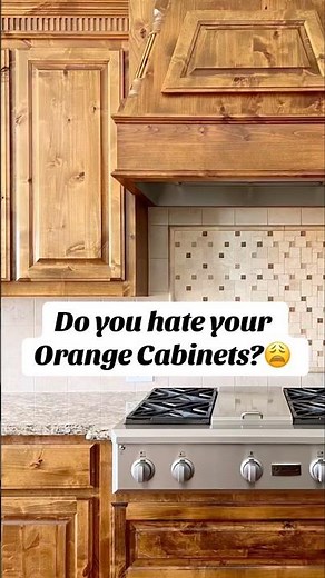 How I Toned Down My Orange Kitchen Cabinets Without Painting Them
