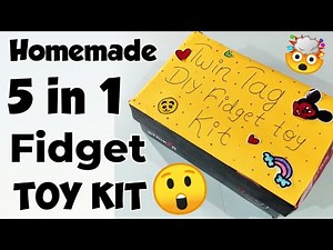 Homemade Fidget Toy Kit 🤯😲5 in 1 Fidget Toy Kit🎀Pop-it Fidget Toy without Straightner🤩Diy Fidget Toy