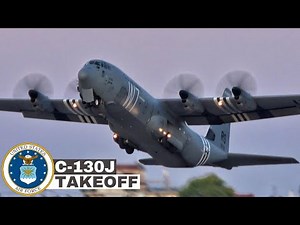 USAF C-130J Hercules | STEEP Takeoff from Tanagra Airbase | AFW Airshow Display [4K] Special Livery