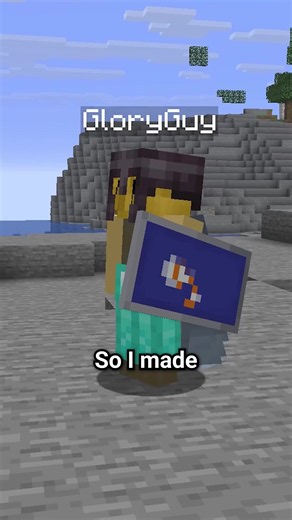 How to make EGGCHAN’S Koi Fish Shield in Minecraft #minecraft #fyp #viral #unstablesmp #eggchan