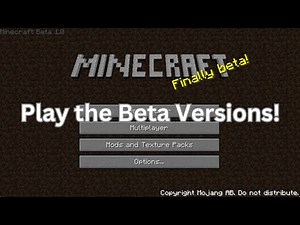 How to play the Beta and Alpha versions of Minecraft!
