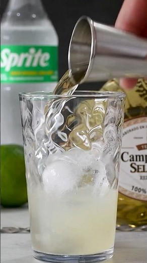 🍋Refrescante coctel de tequila, limón y Sprite #tequila #sprite #cocteles