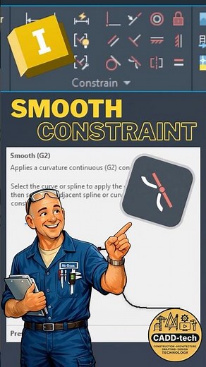 How to use the Smooth Constraint #inventor #inventortutorial #autodeskinventor