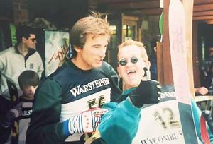 Vail alpine coach Martin Bell shared the spotlight with Eddie the Eagle