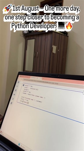 my Python learning journey! 🚀