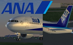 FlightGear 日本国籍航空 全日空ANA Airlines 波音777-300ER 模拟飞行