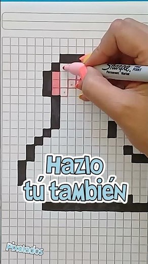Hámster en Pixel Art 🐹 Dibujo Fácil #shorts - PIXELADOS