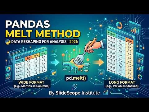 Python Pandas 2026 - Melt Method for Data Reshaping for Data Analysis