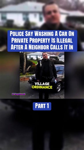 Police Say Washing Car on Private Property Is Illegal