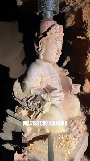 3D Wood Portrait Carving High Precision 3D CNC Router in Action