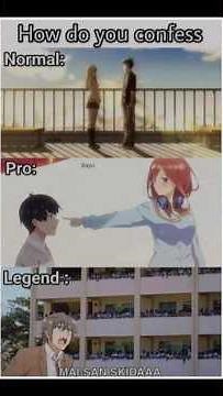 Only legends confess like this 😤 #anime #confession #animememes #shorts #fyp