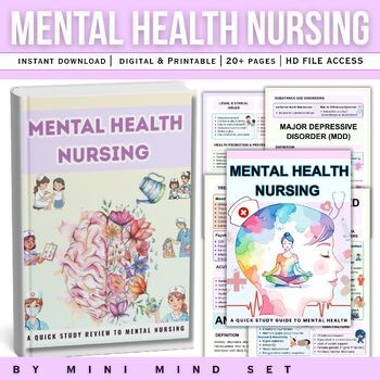 Mental Health Nursing Notes | Psychiatric Disorders Overview | Nursing Students