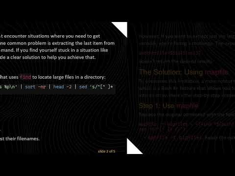 How to Retrieve the Last Item from an Array in Bash After a Find Command