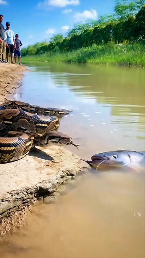 22K views · 101 reactions | Python vs cat fish  #wildlife #animals | Lalit Kumar | Facebook