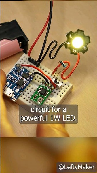 DIY 1W LED circuit, how to make one #electronics #led