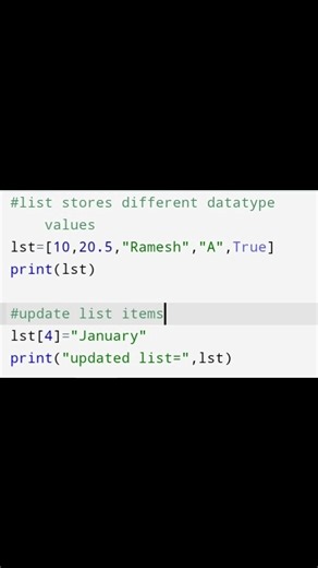 list program in python||class 11 & 12