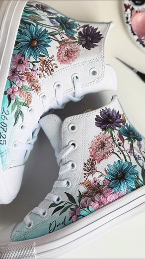 Custom Wedding Converse Designs for Brides