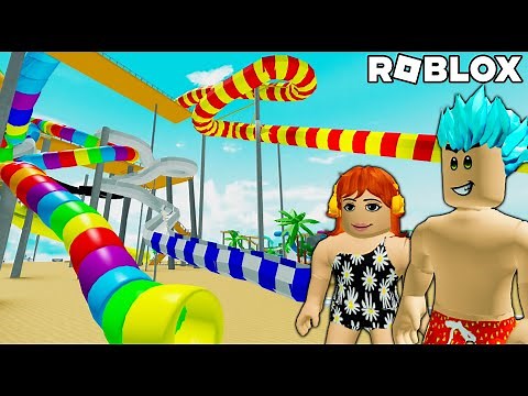 24 hours at the ROBLOX WATER PARK!! The Polos at AQUALIANA WATER PARK!!