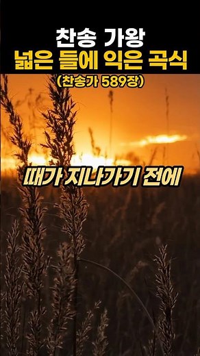 [찬송가왕] 찬송가 589장 넓은 들에 익은 곡식 | 추수감사절 특집 #찬양 #은혜