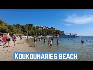Koukounaries beach in September afternoon - Skiathos , Greece [4k Ultra HD 60fps]
