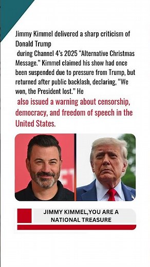 Jimmy Kimmel slams Trump in his Christmas speech