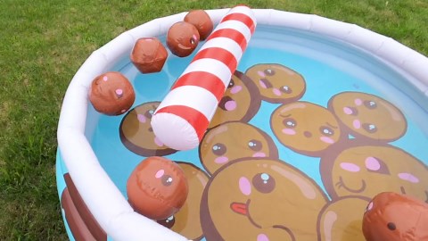 Large Inflatable Kiddie Pool for Kids Family- 5.5 FT Backyard Swimming Pool w Mini Beach Balls Noodle Tear-Resistant Durable PVC Easy Setup, Summer Water Fun Outdoor Parties, Toddler Ages 3+ Xmas Gift